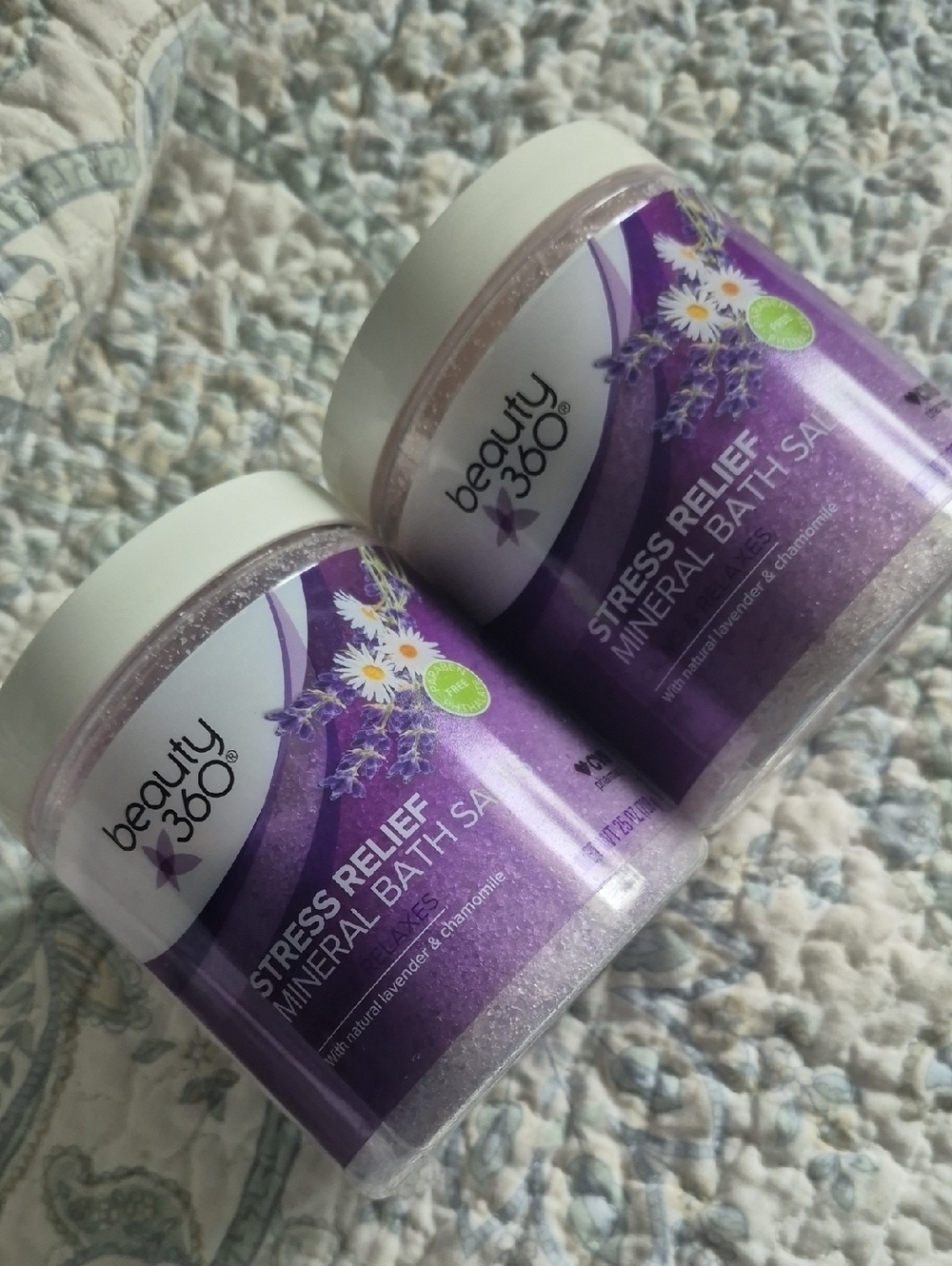 Mineral Bath Salts With Lavender & Chamomile, New Unopened 2 Pack
